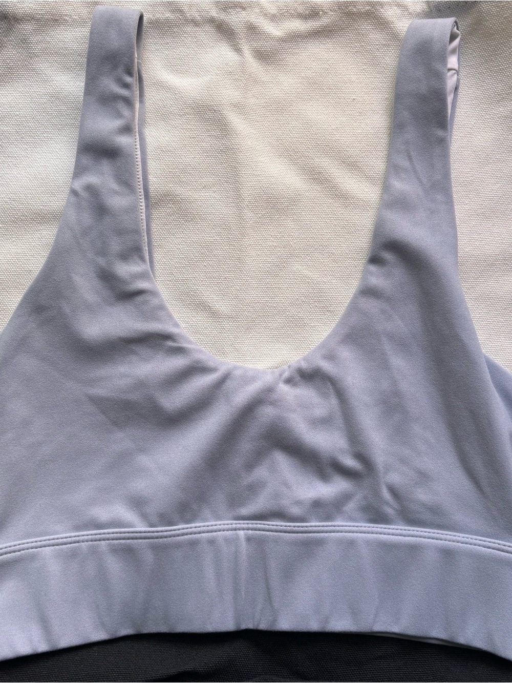 Varley Blue and White Supportive Scoop Sports Bra